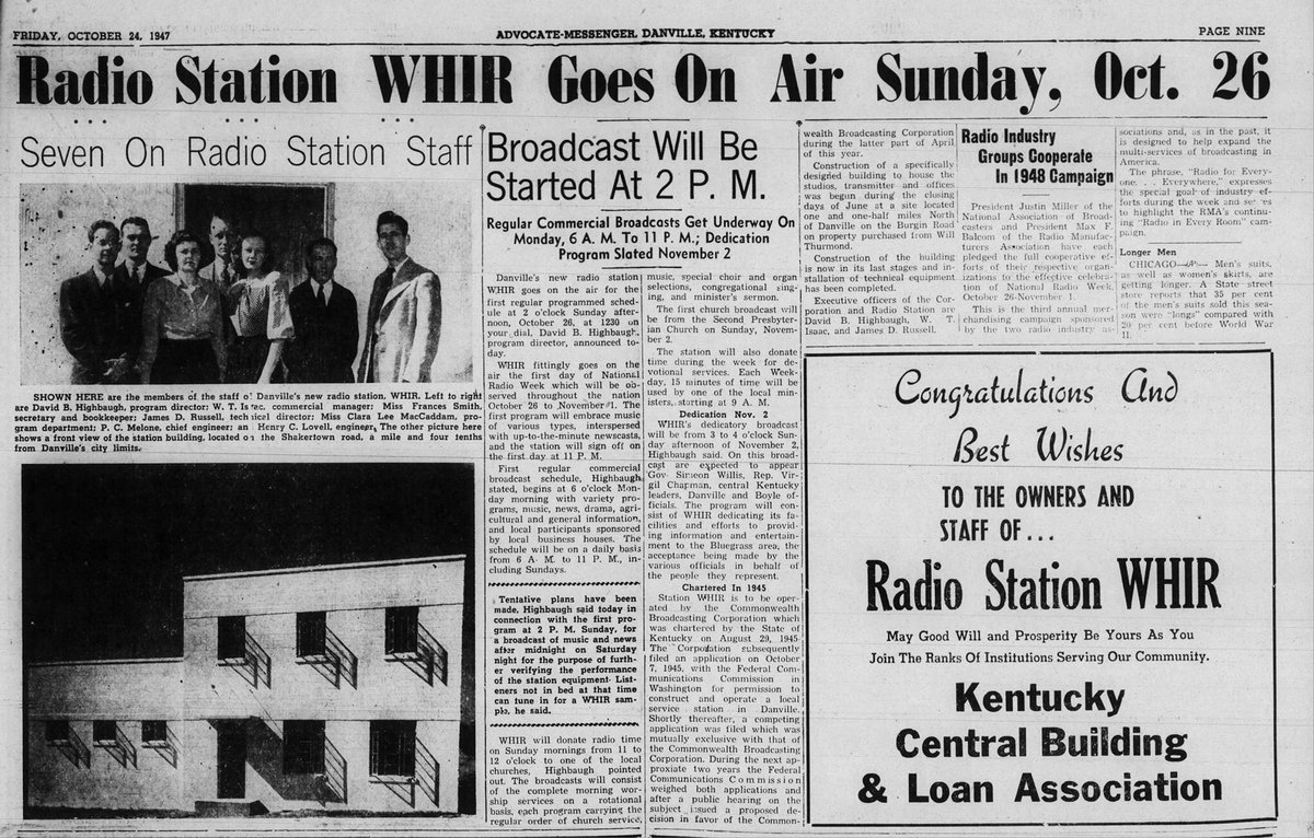 HometownLive's tweet photo. Happy Anniversary WHIR! 70 years of serving our community! #hometownradio #whir https://t.co/0a8Rguos1N https://t.co/RCIbgjNvJo
