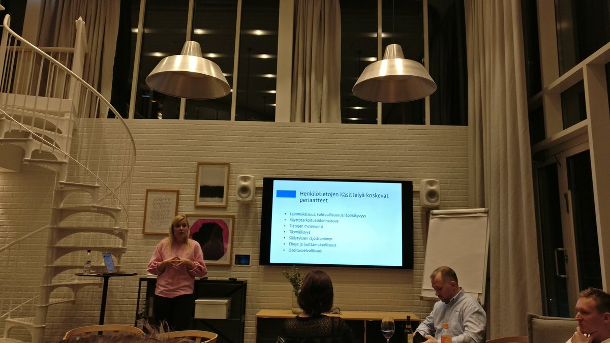 JuhaniOfficial's tweet photo. #GDPR 2018 #EU info @ #helsinki #lawyer talk = Going out of business ;) No worries, actually this is a smaller thing that media tries to say https://t.co/3VCC5W0MYS