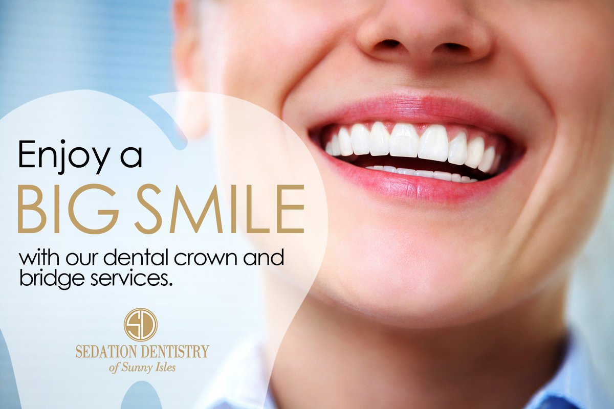 Suffering from missing teeth? Our dental crown &amp; bridge service will be a great fit for you! Call 786-629-1503 today! #SedationDentistryofS