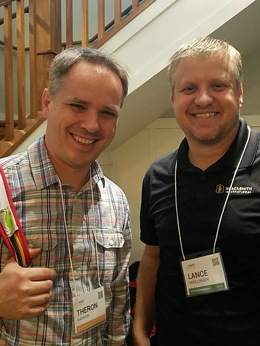 We are here! Thank you Theron <a href="/HarmonBrothers/">Harmon Brothers</a> for speaking this morning! #productpowerup