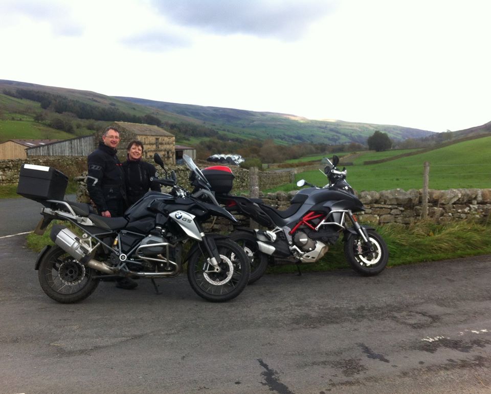 NewcastleBike's tweet photo. Mary &amp; Danny out with Neil in the Dales for some more #AdvancedMotorbikeTraining #Multistrada #1200GS #AlwaysLearning https://t.co/ewfVB2bTc7