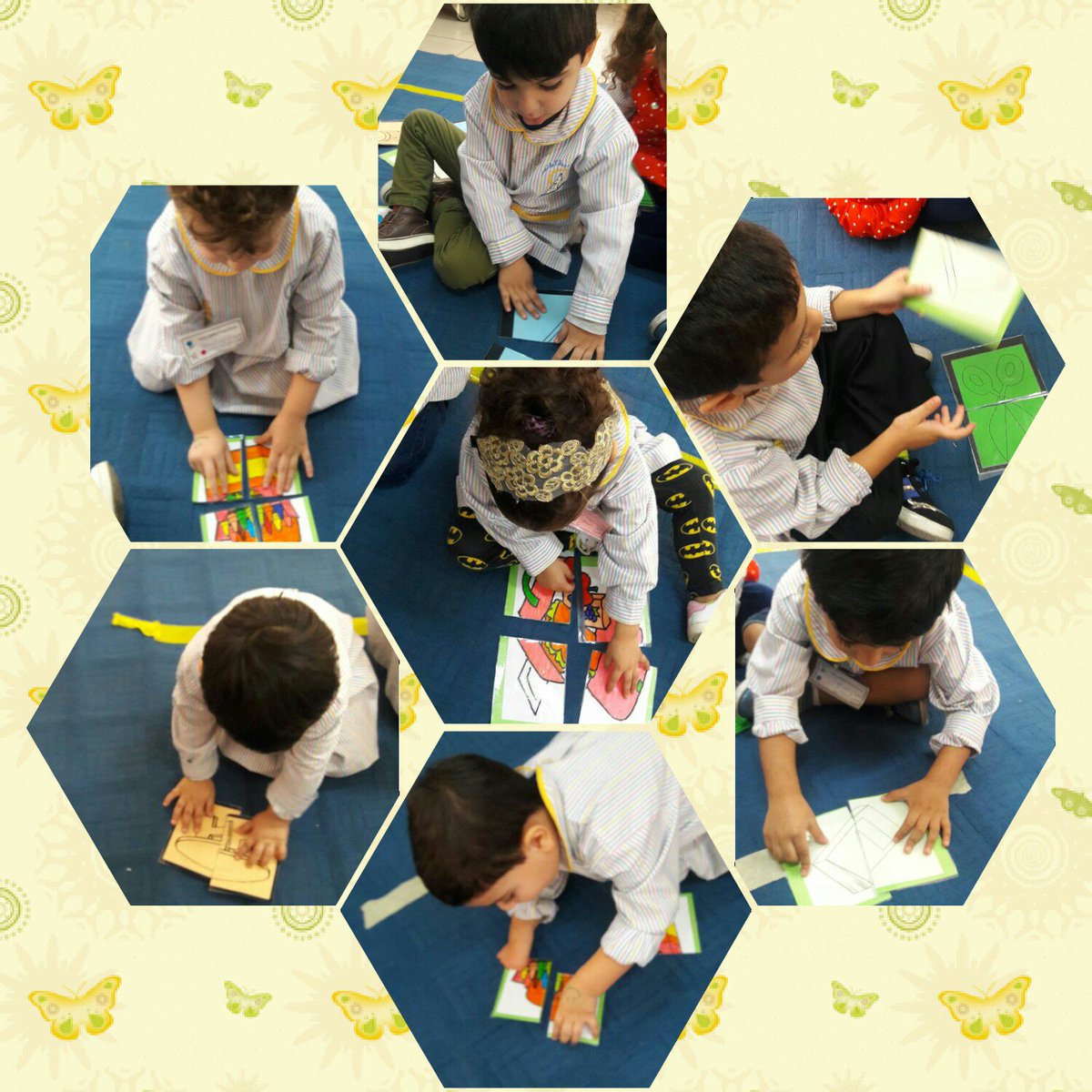 r_saadieh's tweet photo. The strategies are different, but the goal is one #ClassroomItems #Puzzle # Coloring #Pasting #Drawing #KG1C @DawhaHighSchool https://t.co/OqA05FvILk