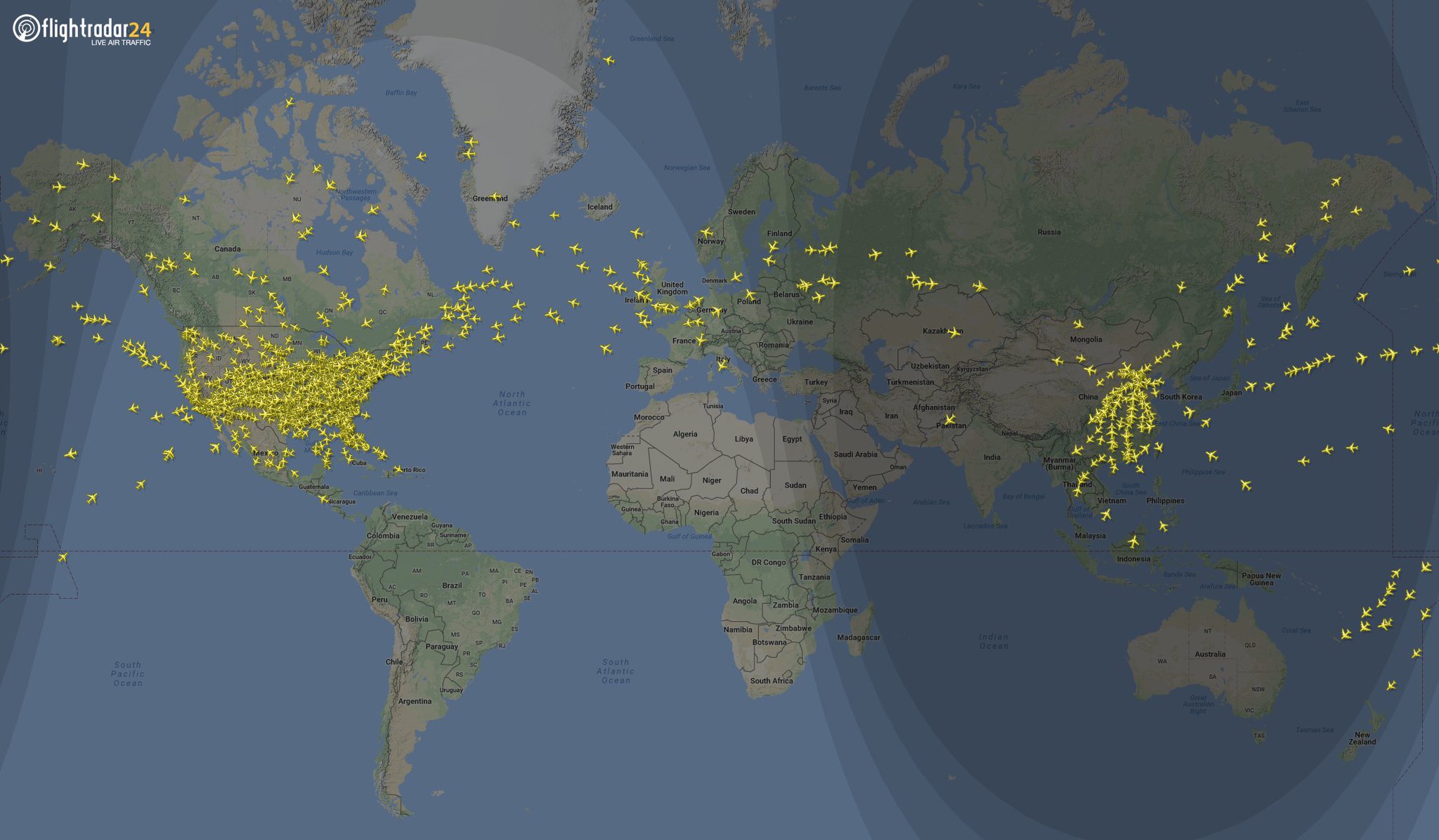 Карта аэропортов мира