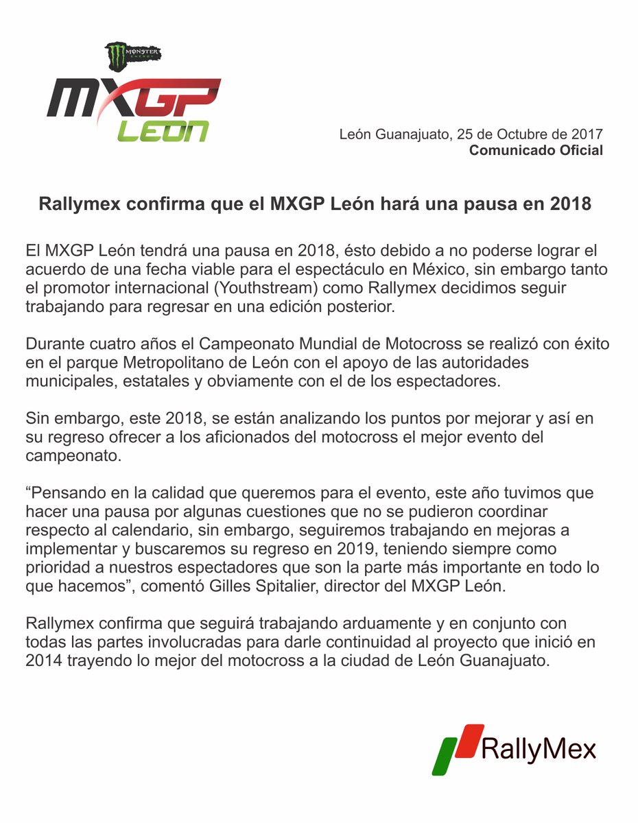 Comunicado Oficial.