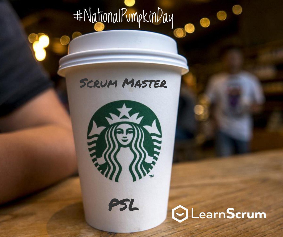 learnscrum's tweet image. My barista spelled #scrum master right, what a great way to start #NationalPumpkinDay #agile #SMC #SPOC #starbucks #PSL LearnScrum.ca