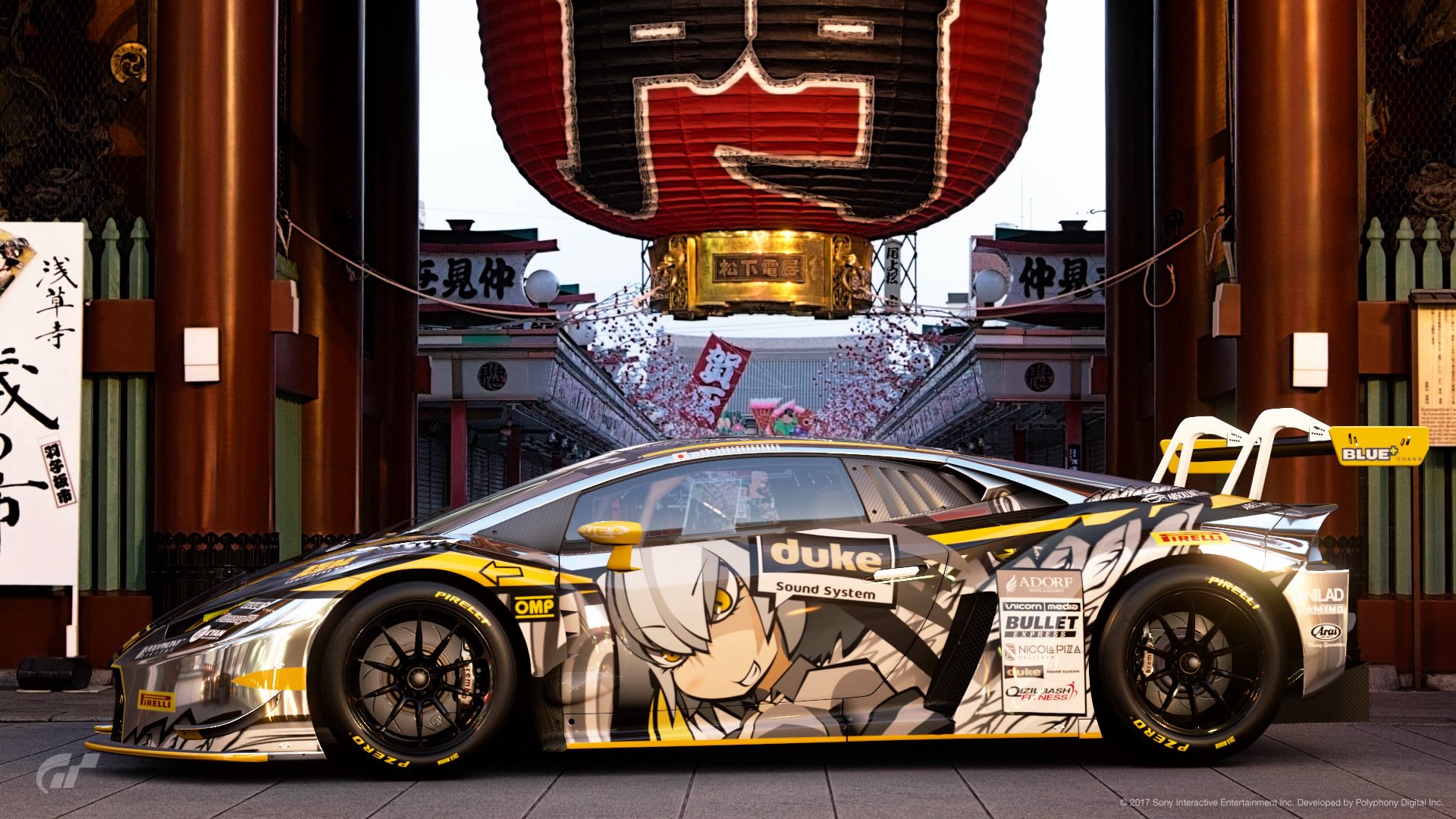 かいと 創作垢 新作グランツーリスモで5台目の痛車完成しました 昨日 ウラカンgt3でハシビロコウ君ですー Lamborghini Gtsports 痛車 けものフレンズ T Co Qnnzgbi9bx Twitter
