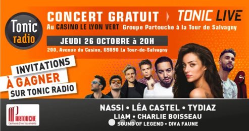 CharlieBSource's tweet photo. Retrouvez Charlie sur la scène du #TonicLive ce soir du côté de Lyon 😊 (concert sur invitations) https://t.co/fnYLaqO9LM