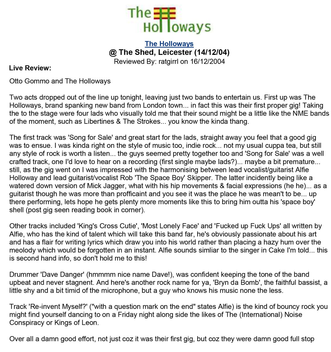 This is our 1st Ever Review and it is of our 2nd ever live performance! Pretty decent review really. #theholloways #indie #review #livemusic