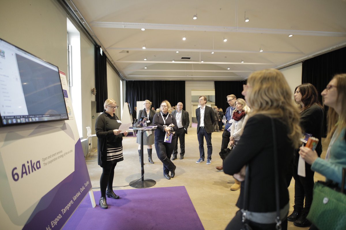 Kuutosaika's tweet photo. Peer cities #UDNEspoo getting to know #6Cities spearhead projects' results @databusinessfi @OpenPlatforms #avoinosallisuus #6Aika https://t.co/kEBJFc4fxD