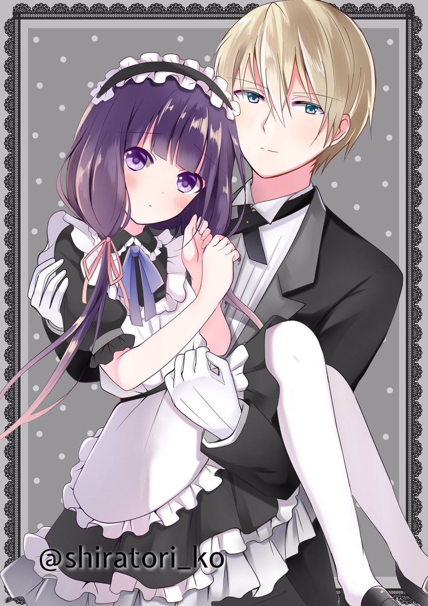 트위터의 しらとりこはね𓅿 님 ブレンドsの店長と苺香ちゃん かっこよく描くのむずい ブレンド S