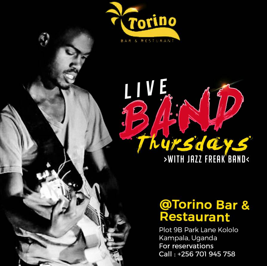 TorinoKampala's tweet photo. It's #LiveBandThursday and the @jazzfreakband band is ready to light up your evening from 8pm till late. https://t.co/RGYIhPiiCT
