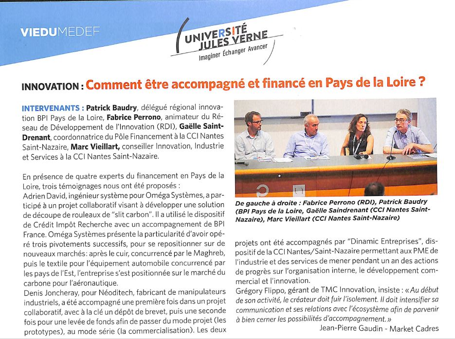 DINAMICPDL's tweet photo. Témoignage de @Neoditech et #omegasystemes : quel accompagnement et financement pour l'innovation ? #JaiFaitDinamic #innovation https://t.co/7c4o4l6Lu7
