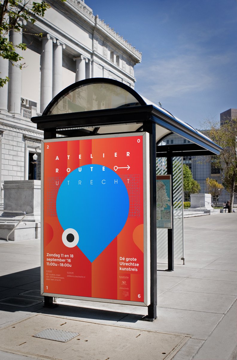 Check out this poster we created a while back for Atelier Route Utrecht. #kunstroute #utrecht #Advertising #studionaam