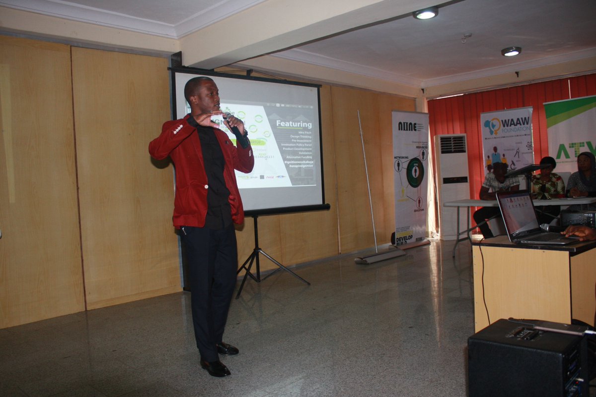 enspireATV's tweet photo. Mallom Oseahon Pitching his idea #EnspireIgnition Week
@ibicentre @ngrinnovation @nitdanigeria https://t.co/KWq7s0pIwC