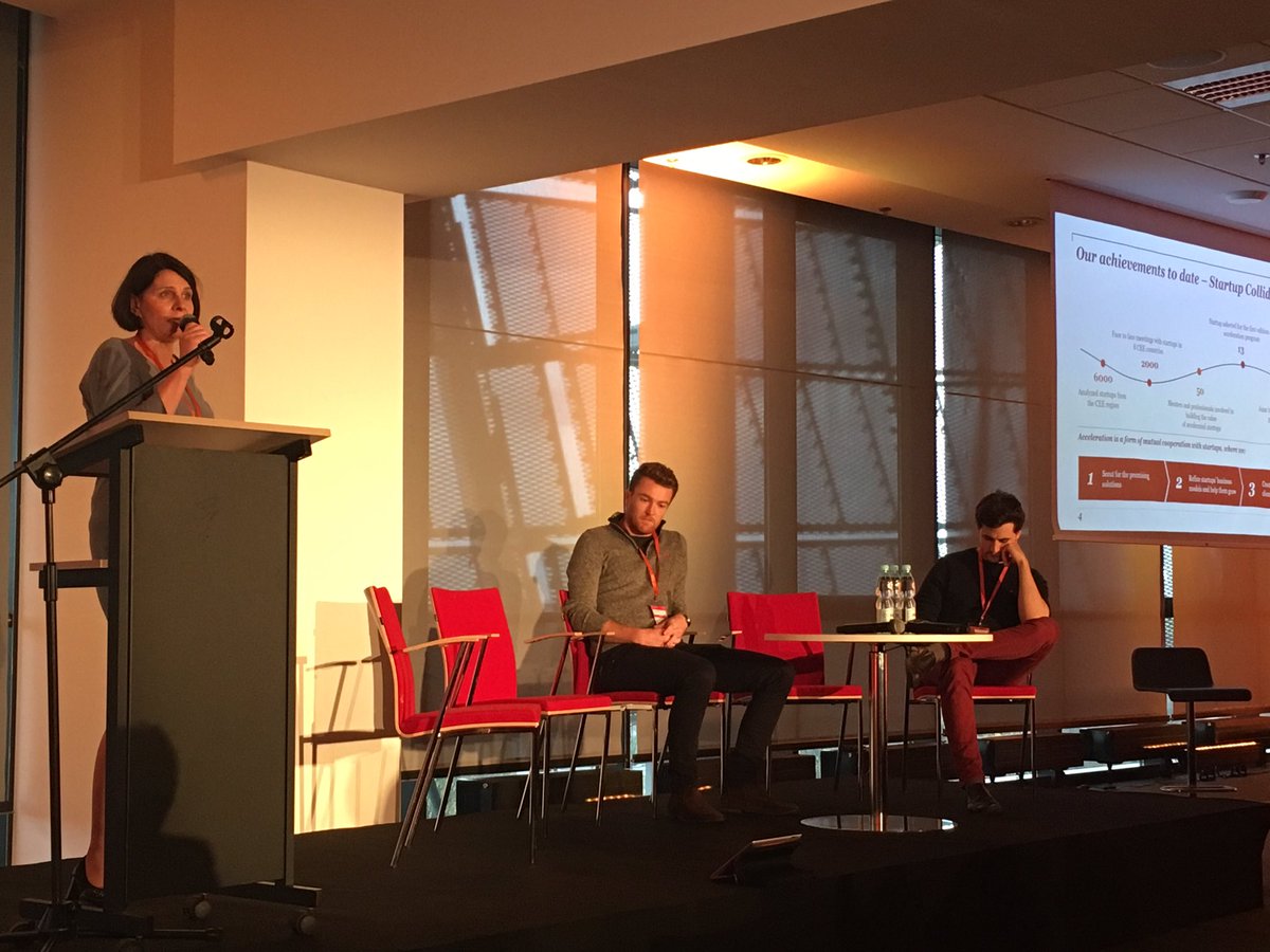 PolandToday_'s tweet photo. Jolanta Kokosinska explains #StartupCollider by @PwCPolska #CEEAS17 https://t.co/9wrbD4nwnL
