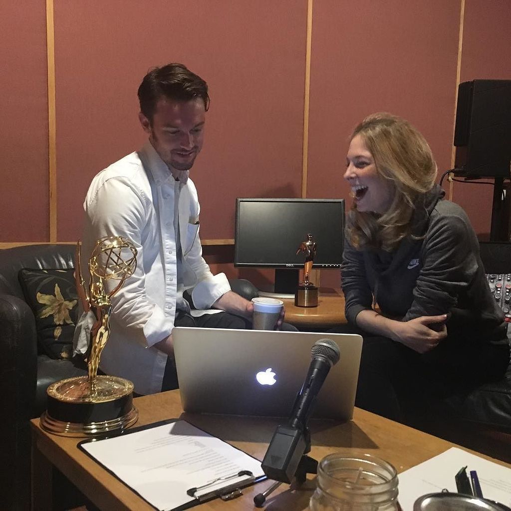 Producer <a href="/hunt____/">Francesco Longobardi</a> and UNSTOPPABLE JUGGERNAUT <a href="/itshilary/">Hilary Duff</a> prepping for a session in studio A. ift.tt/2xpSm7z