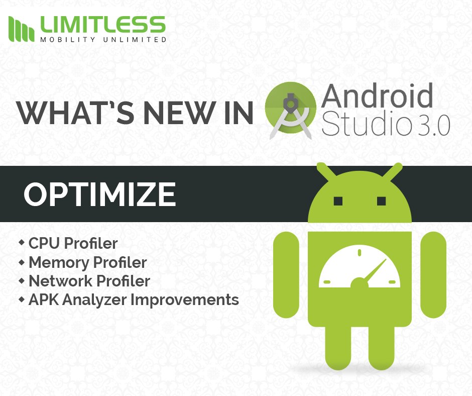 LimitlessMobilS's tweet photo. Android Studio 3.0 is download-ready! Are you as excited as we are?
#Kotlin #AndroidO #AndroidDev #AndroidStudio #MobileDev #Java #Android https://t.co/9gRIDjrm3G
