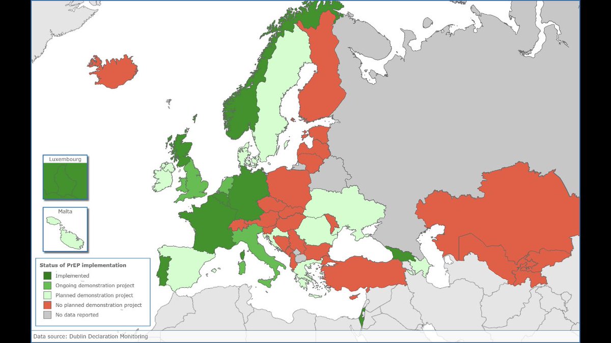 TeyNoori's tweet photo. Updated PrEP map for Europe and Central Asia. Who can spot the latest developments? @ECDC_HIVAIDS #EACS2017 @DrRakN @Greg0wen @OlwenOlwen https://t.co/98nsz0IznU