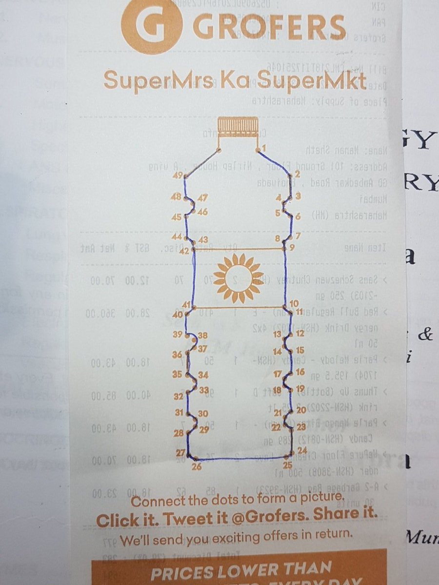 Manan_Sheth07's tweet photo. @Grofers #connectthedots https://t.co/i2uNEd2BdD