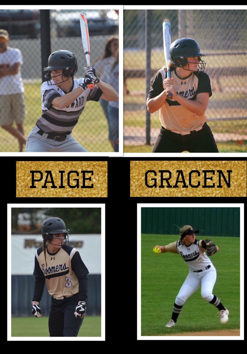 Congratulations to Boomer Fast Pitch players Gracen Williamson and Paige Hughes on being named All Region!