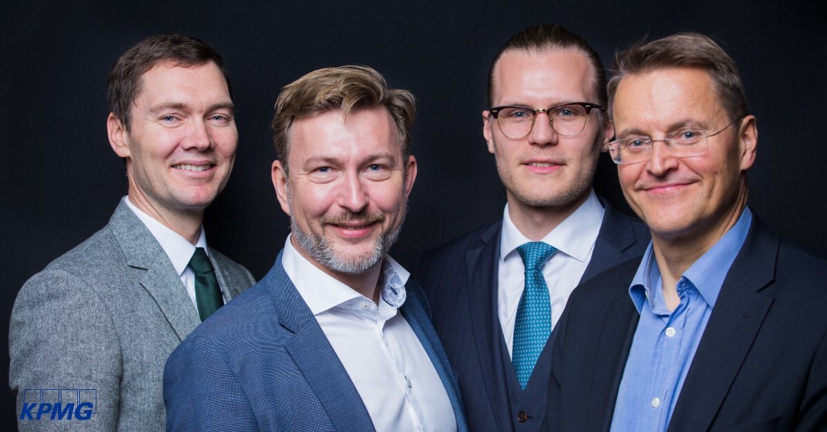 KPMGFinland's tweet photo. KPMG’s Nordic #NewTech team thanks everyone for active conversations at #EuropeanAI17! We are glad to help you with #ai &amp; #robotics https://t.co/J4NsQuCPOJ