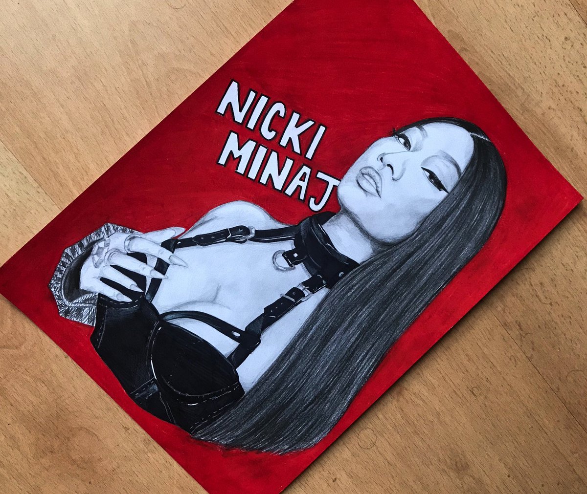 Nicopinzon's tweet photo. Drawing of Nicki Minaj @nickniels1 on instagram 🌝 https://t.co/LoQaCasItj