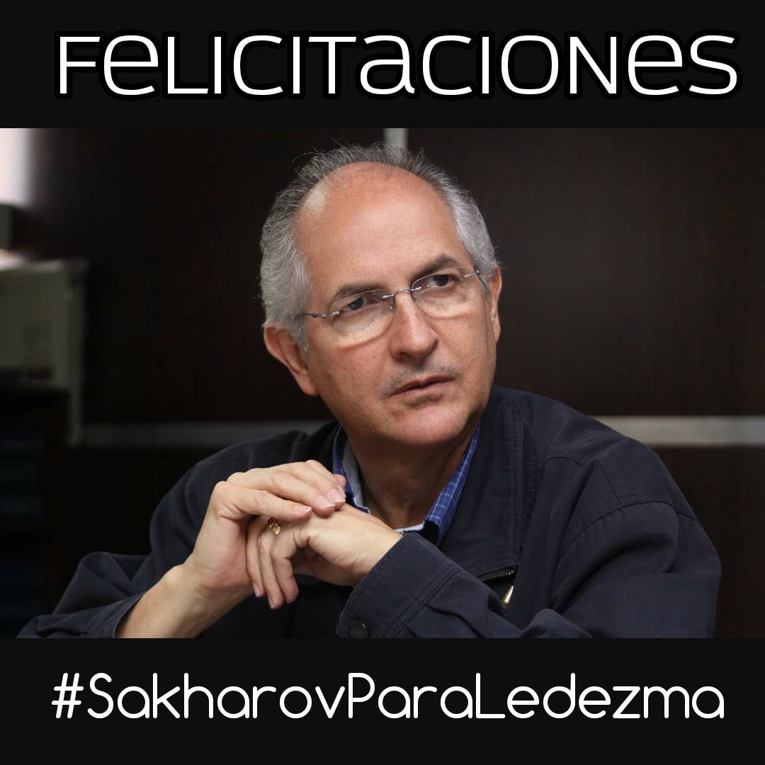 Un orgullo representar a un hombre que ha entregado todo por la democracia venezolana. #SakharovParaLedezma