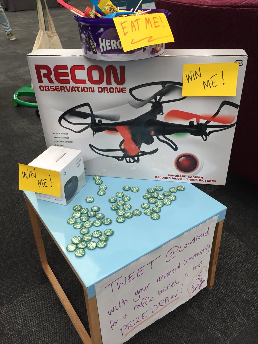 londroid's tweet photo. Our prizes are out waiting to be rehomed in the prize draw at 15:45 #droidconuk #InternationalAndroid https://t.co/XLTHPfrTe3