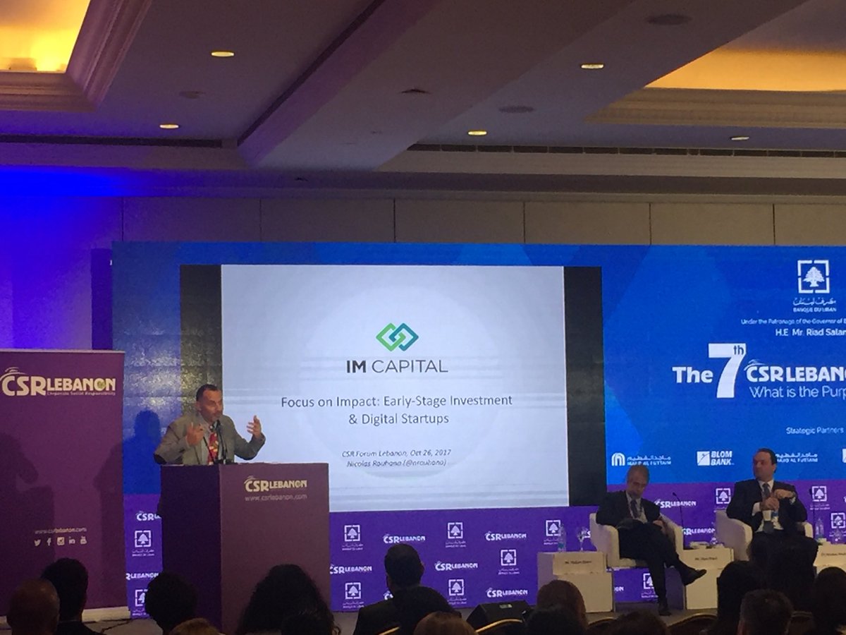roulakl09's tweet photo. As #businesses we contribute to #peace according to @nrouhana IM Capital #CSRLB7 7th CSR LEB Conference @HRCompete @csrlebanon https://t.co/MV5OFJEIwl