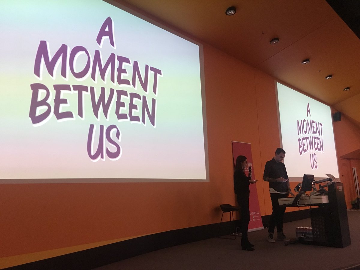 kenwongart's tweet photo. .@_rubysimpson &amp; @rundownflamingo are working on an amazing 2 player audio-only empathy experience called A Moment Between Us #Parallels17 https://t.co/miPv7IMm1I