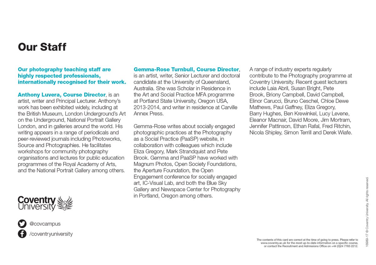 gemmarose_t's tweet image. V. proud of the MA Photography &amp;amp; Collaboration I wrote with @Anthony_Luvera. More info coming soon but details here: asocialpractice.com/ma-photography…