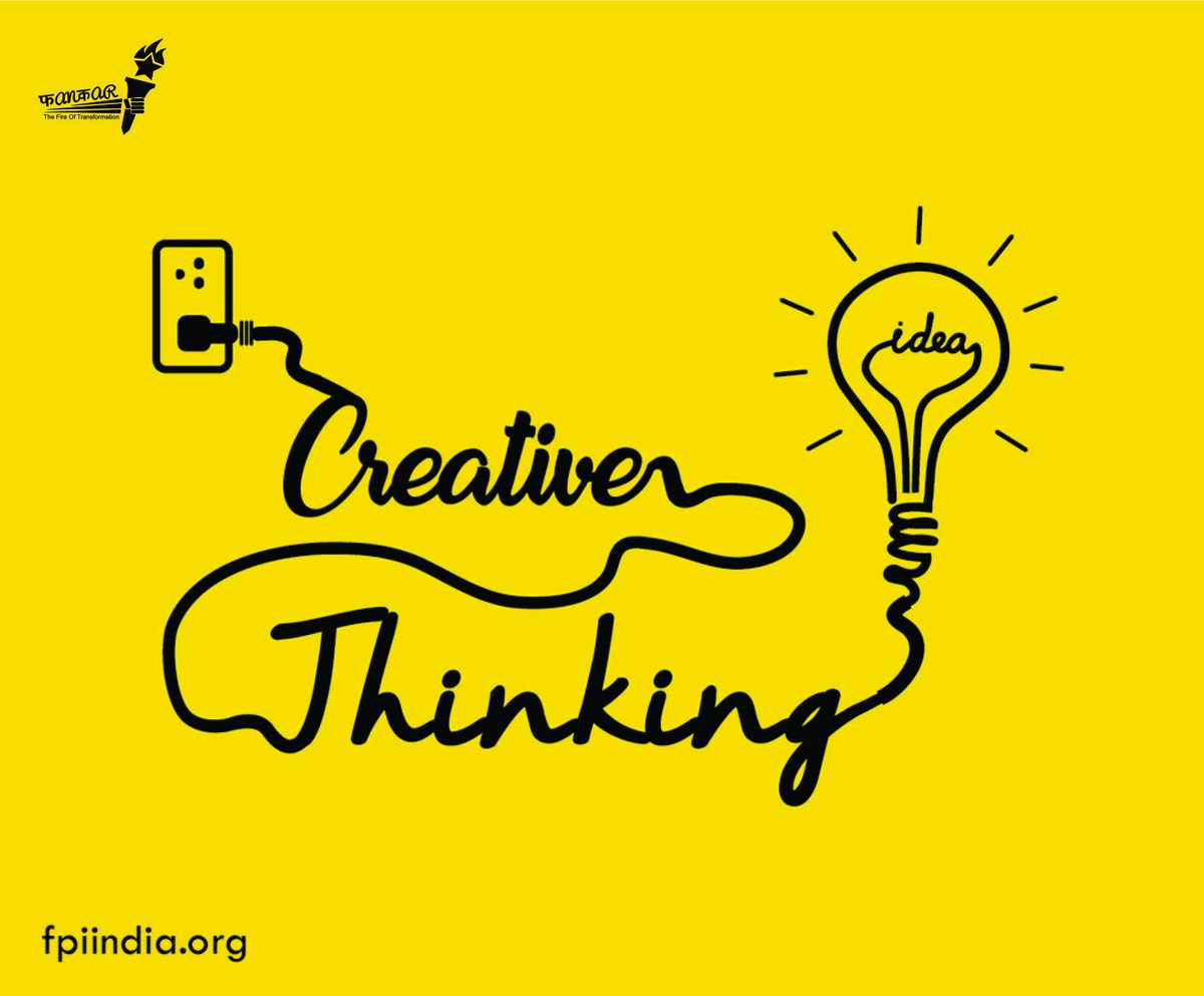 FPI_india's tweet photo. Creative Thinking is a Skill that can be Learned. 
#fpi #fpiindia #fankar #fankarpersonality #fankarpersonalityinstitute #creative #creativethinking #idea #personality https://t.co/bVTBXZjIPr