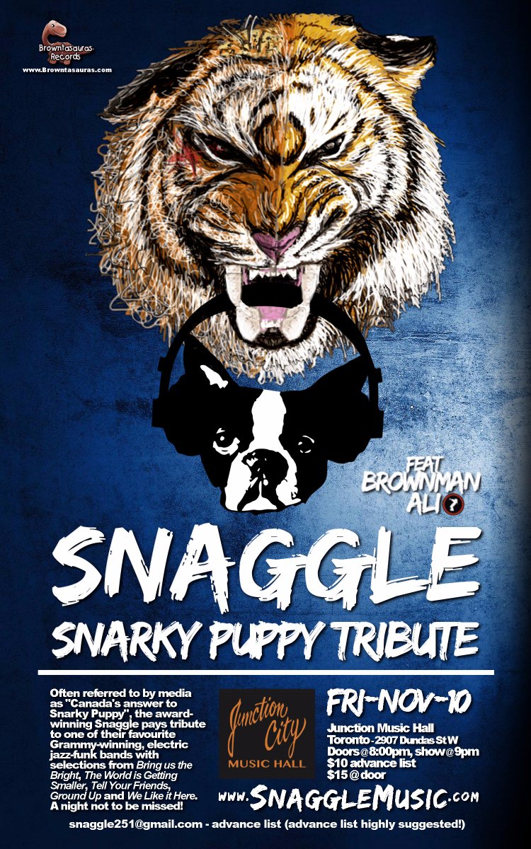 Snaggletunes's tweet photo. FRI-NOV-10 Snaggle's Snarky Puppy Tribute @JunctionCityMH with jazz virtuoso @BrownmanMusic ! snaggle251@gmail.com for discount $10 adv list https://t.co/A0n8Dc6xUB