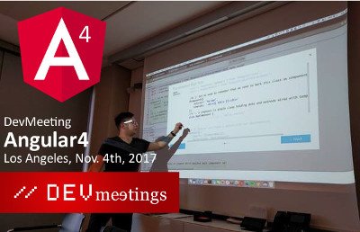 DevMeetingsEN's tweet photo. @LATechEvent Will you join us for a free #Angular4 workshop? We'll build an A4 app from scratch! https://t.co/M8m0AHJAsM 🙂👨‍💻👩‍💻🙌 https://t.co/2yi8KlaS5M