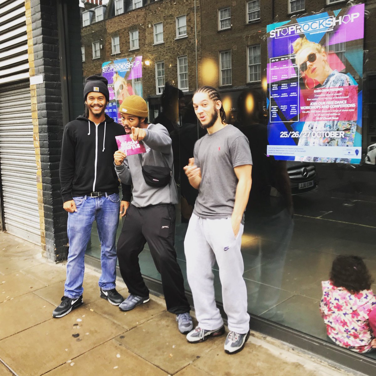 Emma_Blau's tweet photo. Bumped into these guys from @raincrew at 35-37 Church Street, NW8. They’re poppin’....they’re lockin’...they’ve got the whole place rockin’! https://t.co/Ijep1hmc6M