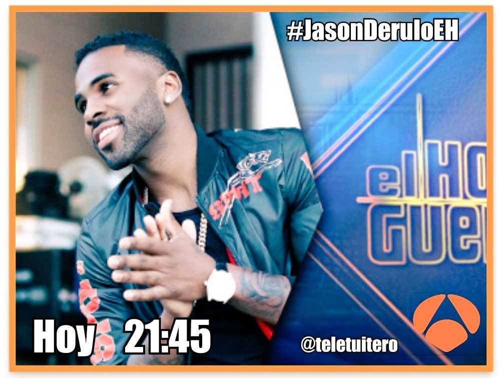 TeleTuitero's tweet photo. Jason Derulo vuelve esta noche a #ElHormiguero en Antena 3 #JasonDeruloEH @jasonderulo #DeruloEH https://t.co/SKt3RA0wIN