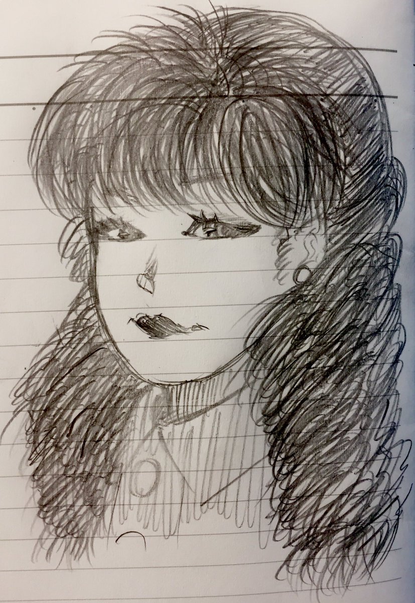 0610Kb's tweet photo. 80年代の女性を描いたつもり https://t.co/XOUZoMCUF0