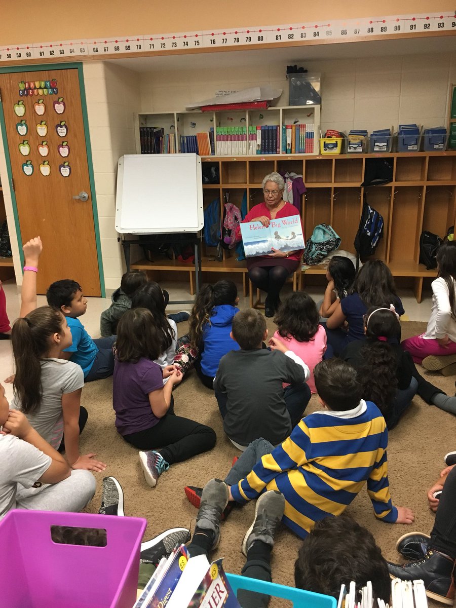 MissHall124's tweet photo. Thank you Ms. Elizabeth for teaching us about the one and only amazing Helen Keller today! #communityreaderday @Jaworek_School https://t.co/uxWaZt7lgN
