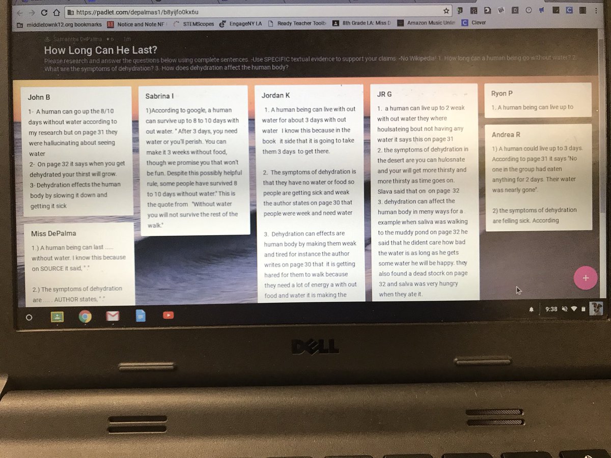 mssdepalma's tweet image. SS analyzing how vital water is to better understand Salva’s predicament in ALWTW @BayshoreMiddle #GRA17 #DolphinPride #MTPSPride