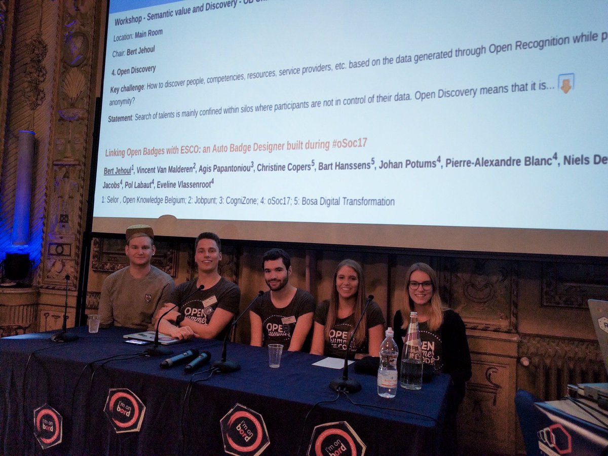 EvelineVlas's tweet photo. Ready for the presentation of our #oSoc17 project --> linking open badges with ESCO: An auto badge designer 🎉 https://t.co/j7xKnovcqq