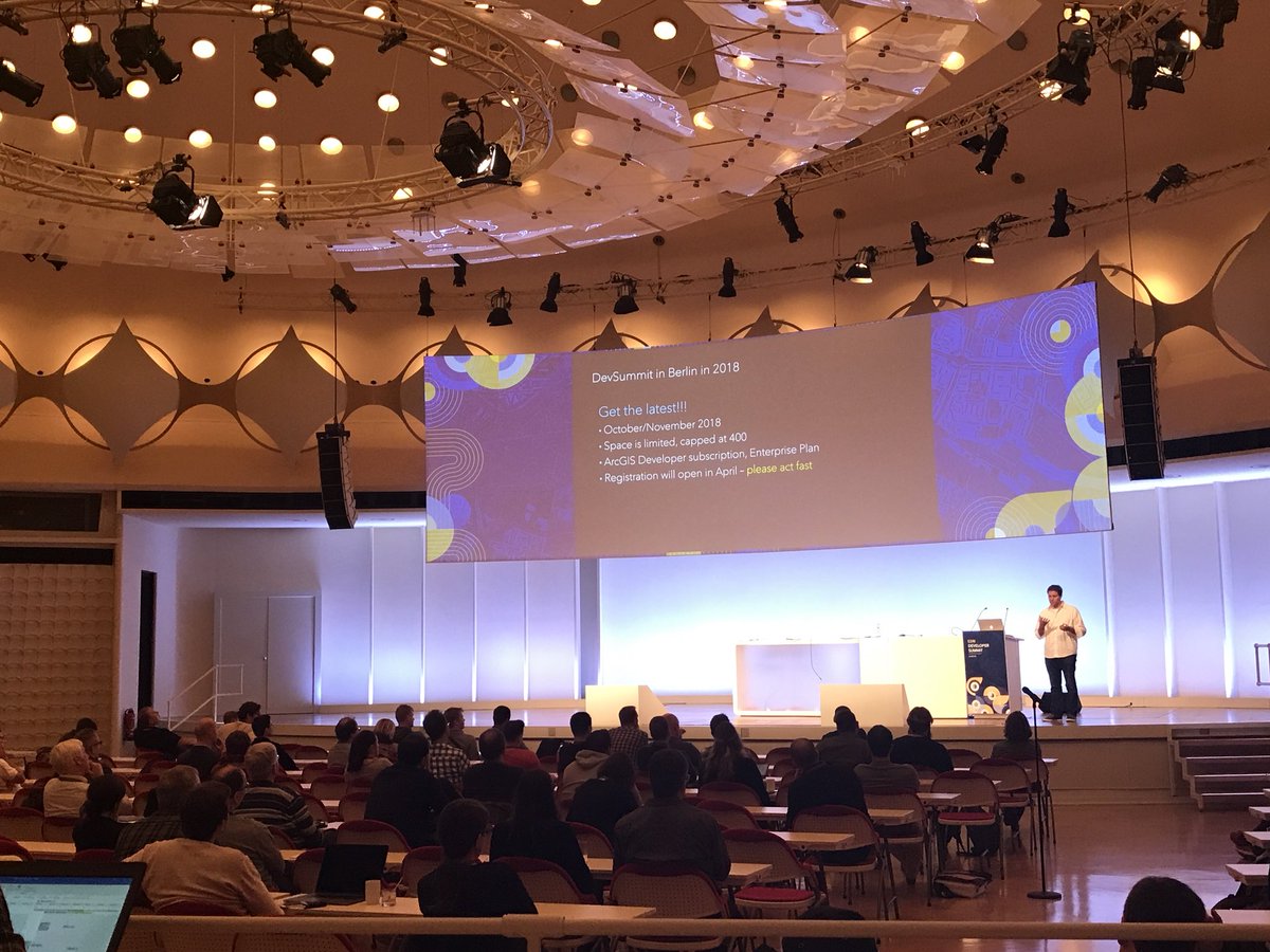 EsriDevEvents's tweet photo. ....we’ll be back!! #devsummit #europe #berlin #devsummit2018 https://t.co/VmLh8KViQ9