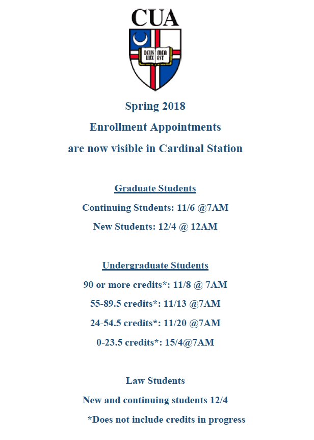 CUAEnrollment's tweet photo. https://t.co/2m3L06UDJ2