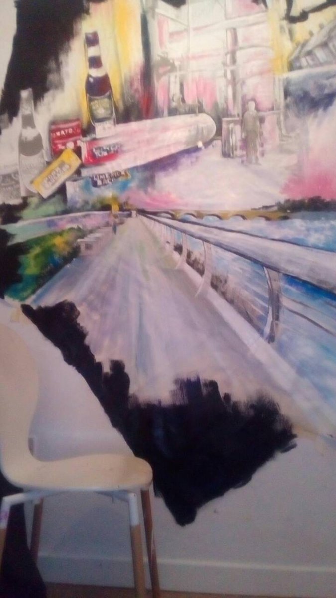 milk_market's tweet photo. Some beautiful street art based around #Pigtown theme today at the Workbence talk.. Artist Louisa Donnelly #WeAreCulture #ExperienceLimerick https://t.co/OWC29KhKXQ