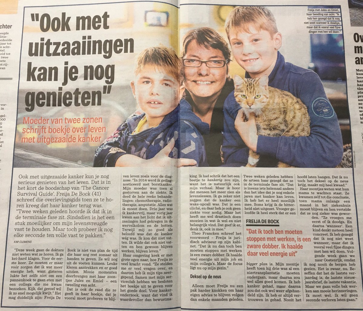 sh_a_na's tweet photo. “The Cancer Survival Guide”: patiënte met uitgezaaide borstkanker schrijft ‘overlevingsgids’ voor lotgenoten @Samen_tg_Kanker https://t.co/Ln3xJ1r3Lh