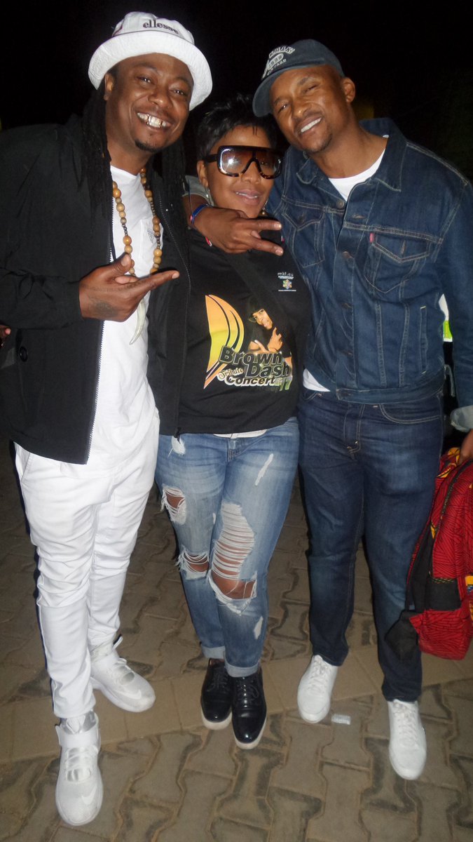 pascalwelelesa's tweet image. Ntwana KaMandoza after killing the stage @BrowndashtributeConcert wit Mandoza's wife Mpho Tshabalala , Simjo. 
#MANDOZAUTSHABALALA