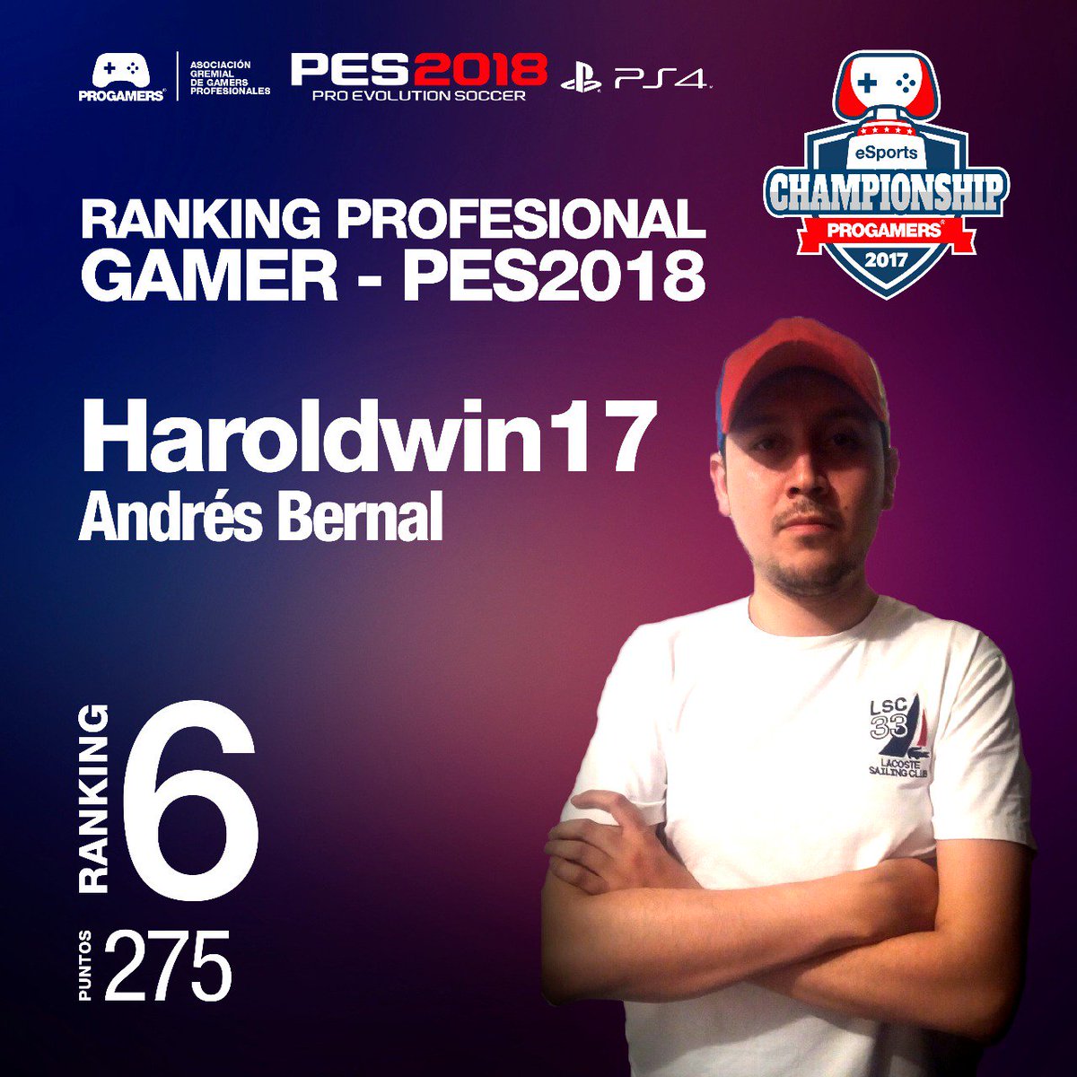 PROGAMERS_COL's tweet image. Felicitaciones a cada uno de los Gamers que con su gran esfuerzo se mantienen en el ranking de los mejores. ¡Vamos por el numero 1! #PES2018