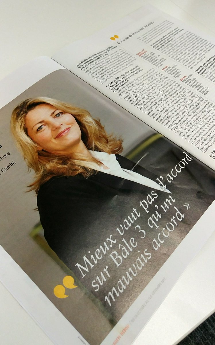 FBFFrance's tweet photo. M-A Barbat-Layani dans @AgefiFrance "Mieux vaut pas d’accord sur #Bâle3 qu’un mauvais accord"
https://t.co/TjM2WFOa5A https://t.co/1KTNzFAjxv