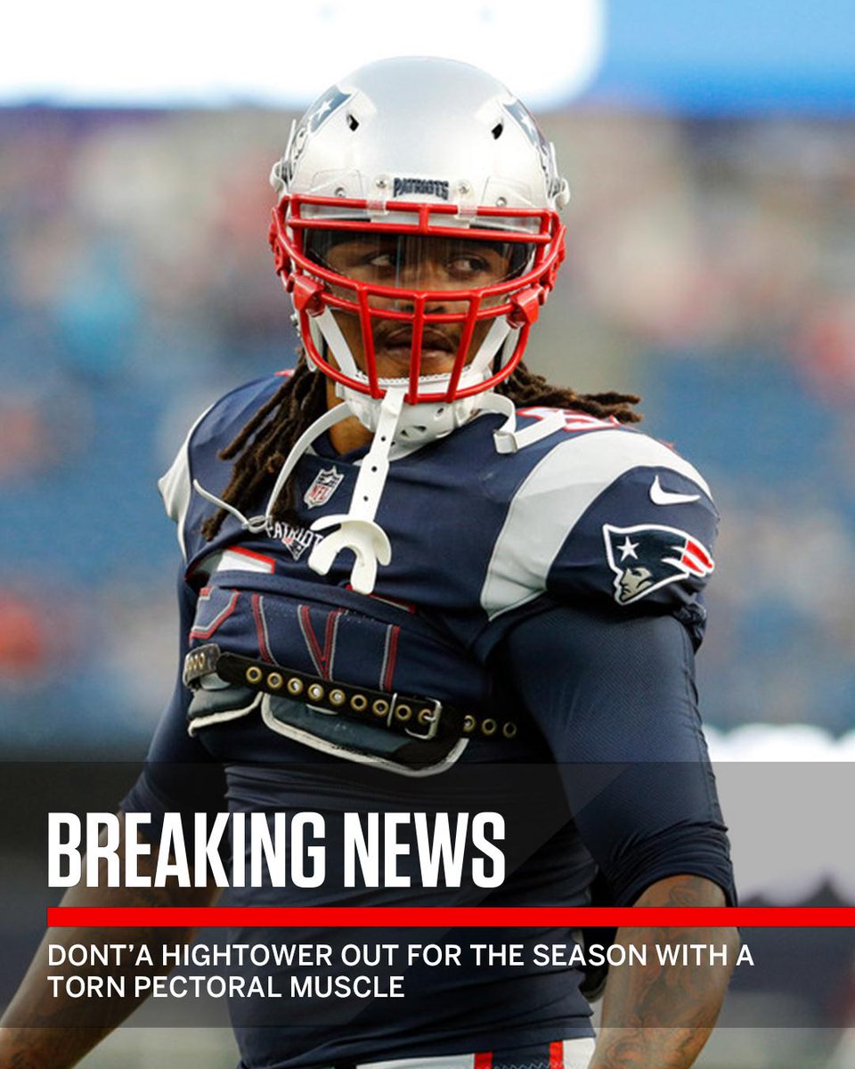 SportsCenter's tweet photo. Dont'a Hightower, who was hurt in the Patriots' win over the Falcons, will miss the rest of the season. https://t.co/n2ee7zNCPt