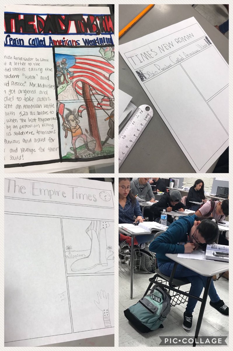 Mrs_Yanez_'s tweet photo. Students are creating their own newspaper! #USHistory #YellowJournalism @HarlingenHS @HHSCards #CardinalClassrooms #CardinalsLearn #HCISDProud #WeAreHCISD https://t.co/ueGZcgH4rx