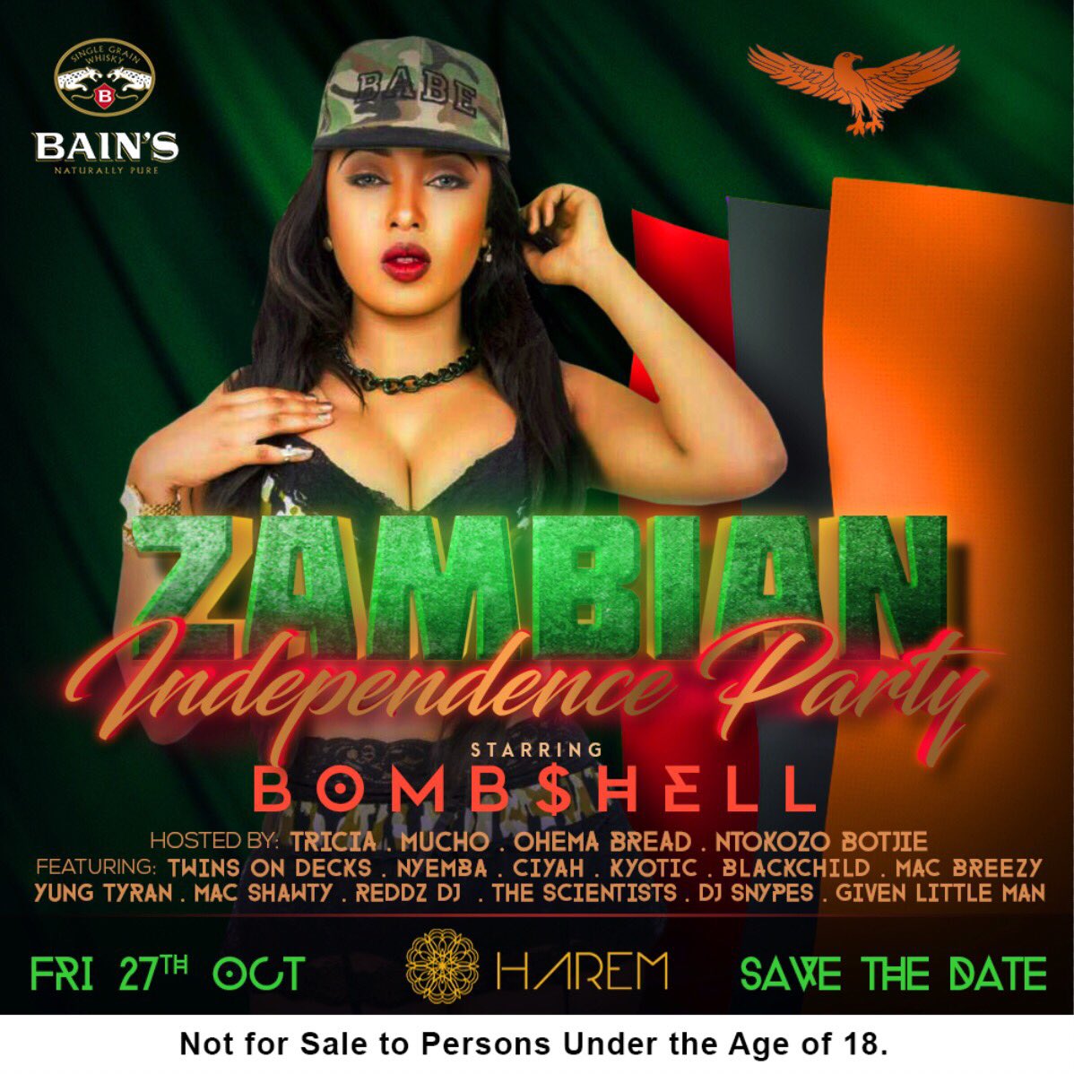 Joodie_Leeuw's tweet photo. We doing it for Zambia this Friday @Harem_sa 🇿🇲🎉 #ZambianIndependenceParty https://t.co/VI1fiCgNGR